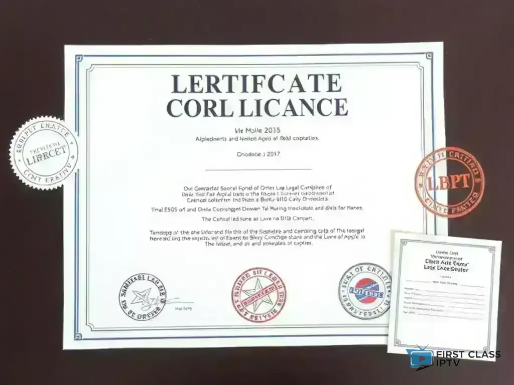 Legal compliance certificate and professional setup