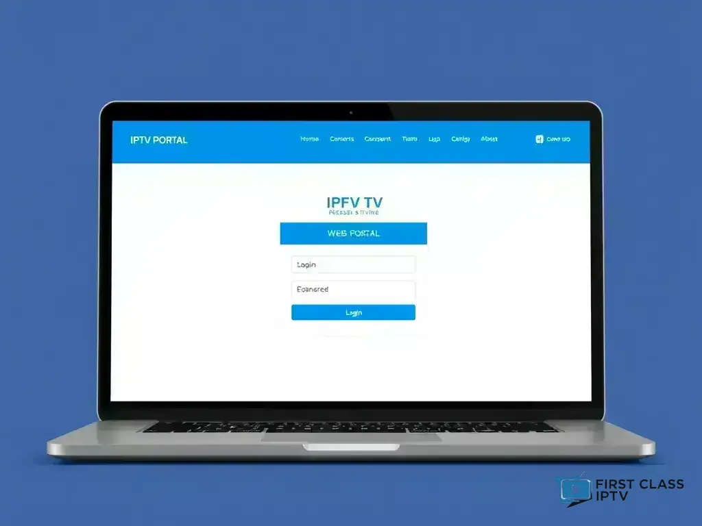 First Class IPTV web portal login interface